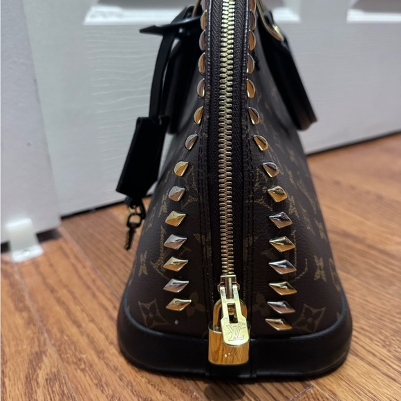 Louis Vuitton Monogram Macassar Alma Studded PM Bag - Picture 4 of 6